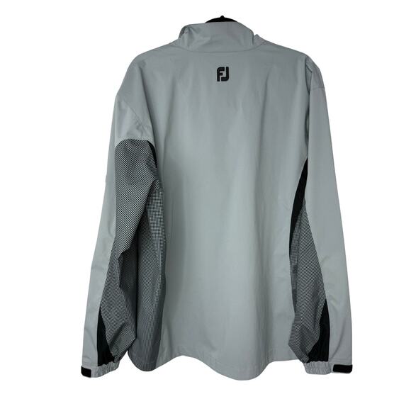 FootJoy DryJoys HydroLite Full-Zip Golf Rain Jacket Men’s Size Large Gray Black - Picture 2 of 8